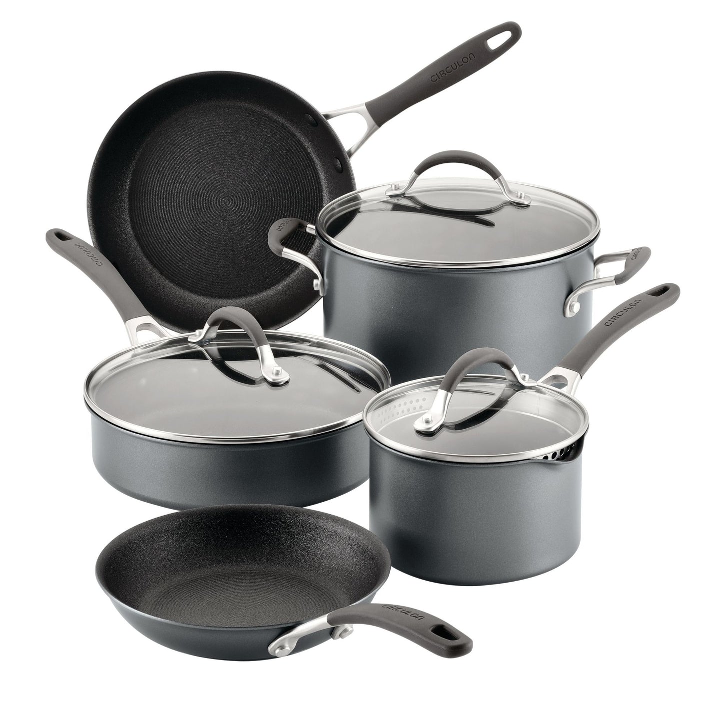 Circulon ScratchDefense A1 Nonstick Induction 8 Piece Cookware Set