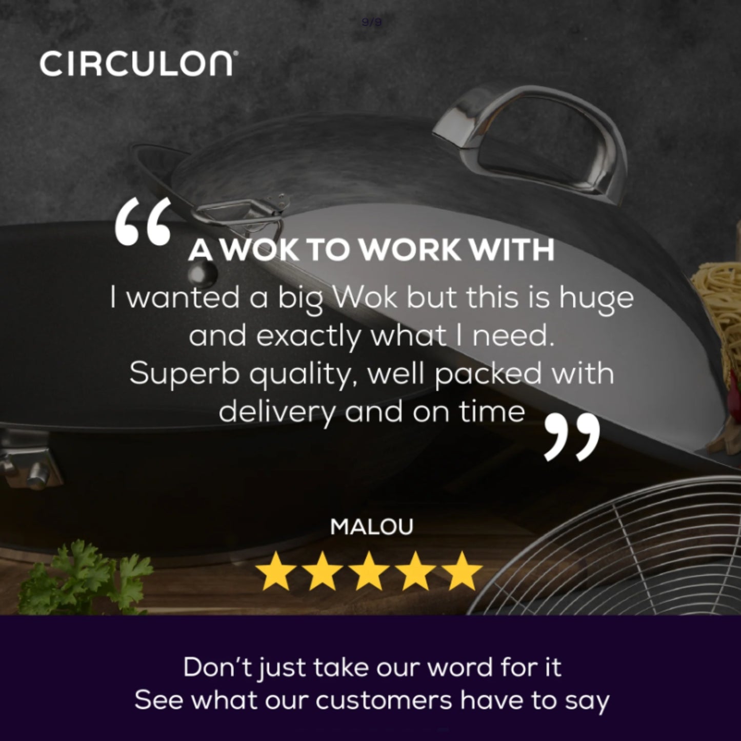 Circulon Infinite Nonstick Induction Covered Wok 36cm