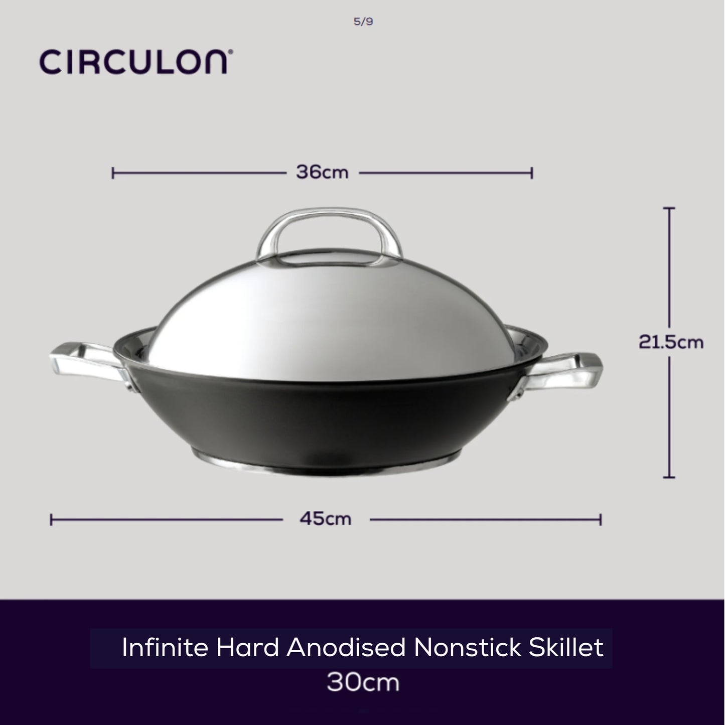 Circulon Infinite Nonstick Induction Covered Wok 36cm