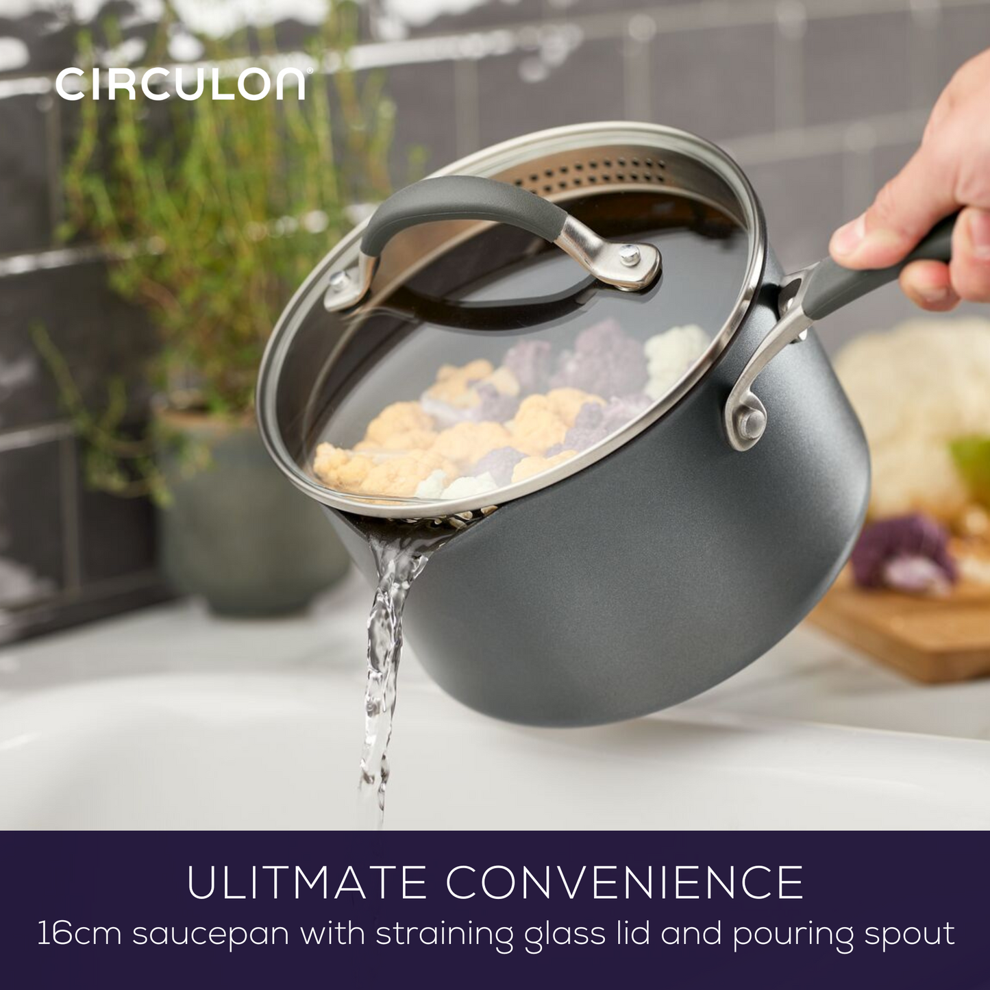 Circulon ScratchDefense A1 Nonstick Induction Covered Saucepan 18cm/2.8L