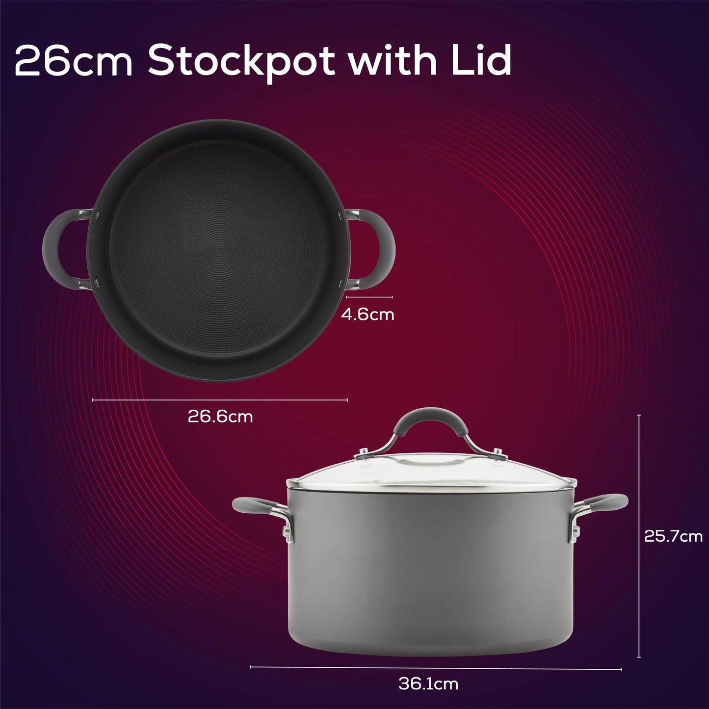 Circulon Radiance Nonstick Covered Stockpot 26cm/9.5L