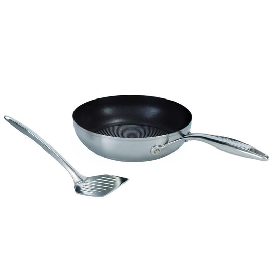 Circulon S-Series Hybrid Stainless Steel Nonstick Induction Frypan 24cm With Slotted Turner