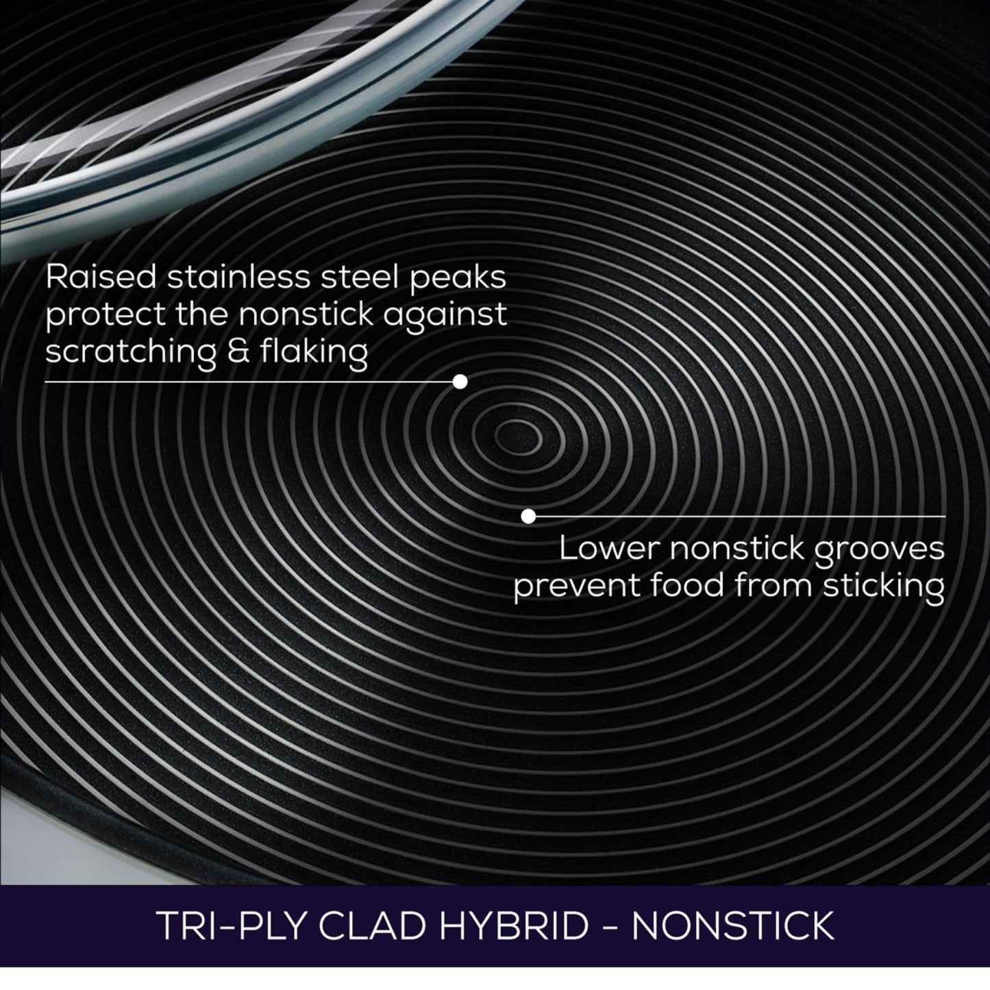 Circulon C-Series Hybrid Clad Stainless Steel Nonstick Induction 4 Piece Cookware Set