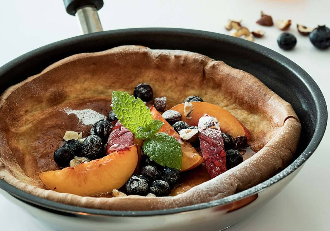Sweet Yorkshire Pudding With Stone Fruits & Blueberries