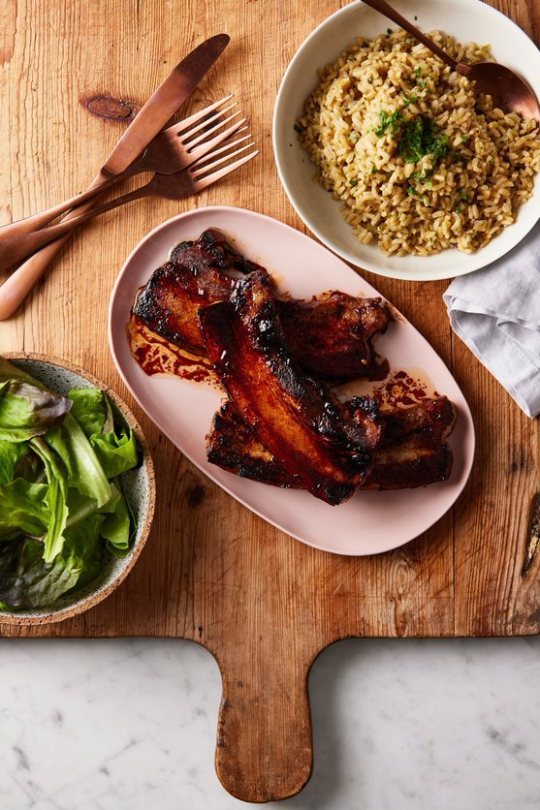 Honey soy pork ribs