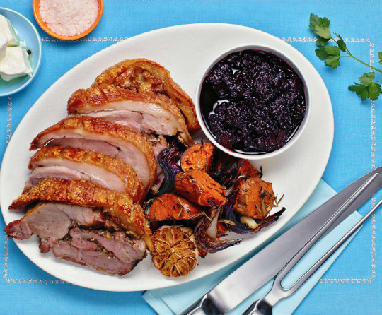 Roasted Pork Loin with Berry Sauce