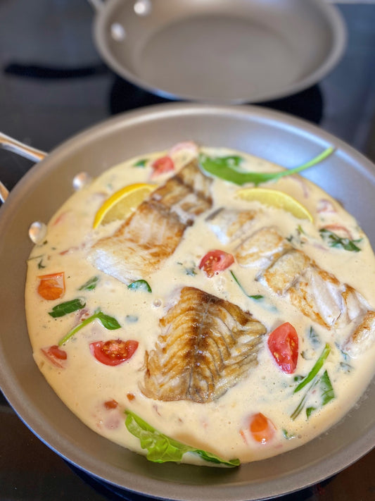 Pan Fried Fish with Coconut Sauce