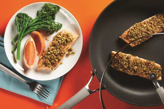 Ruby Red Grapefruit and Pistachio Crusted Salmon