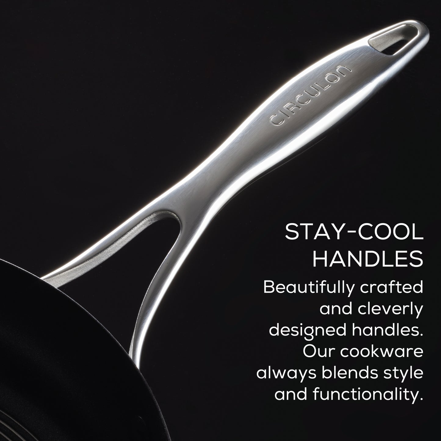 Circulon S-Series Hybrid Stainless Steel Nonstick Induction 3 Piece Saucepan Set