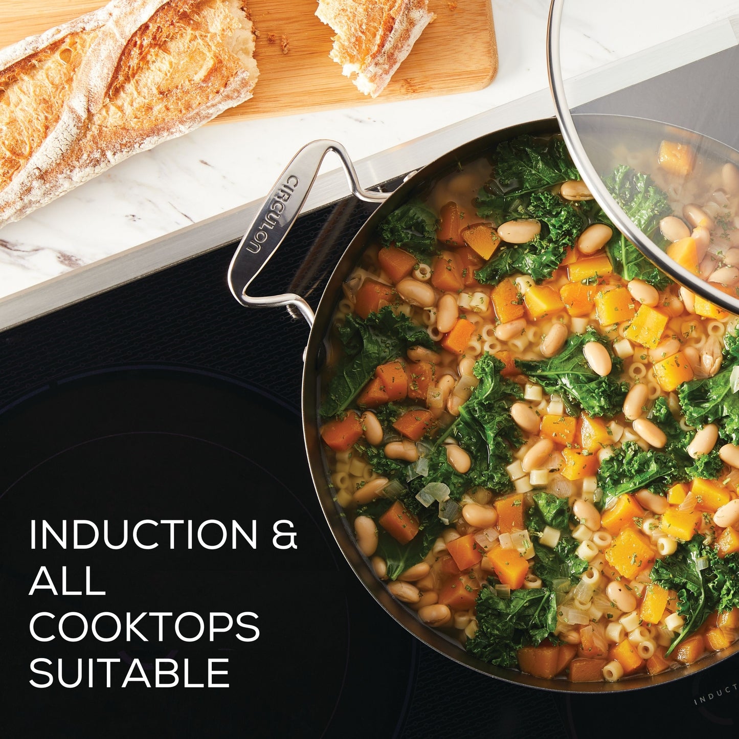 Circulon S-Series Hybrid Stainless Steel Nonstick Induction Stockpot 30cm/7.1L