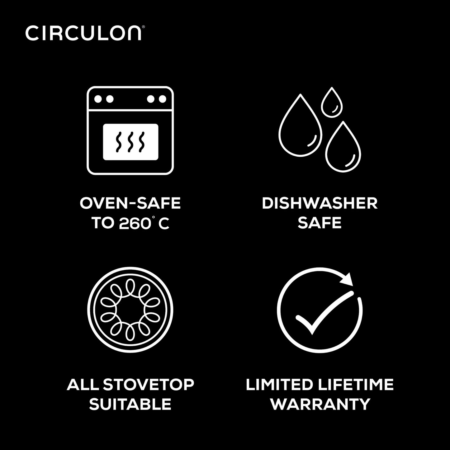 Circulon S-Series Hybrid Stainless Steel Nonstick Induction 3 Piece Saucepan Set
