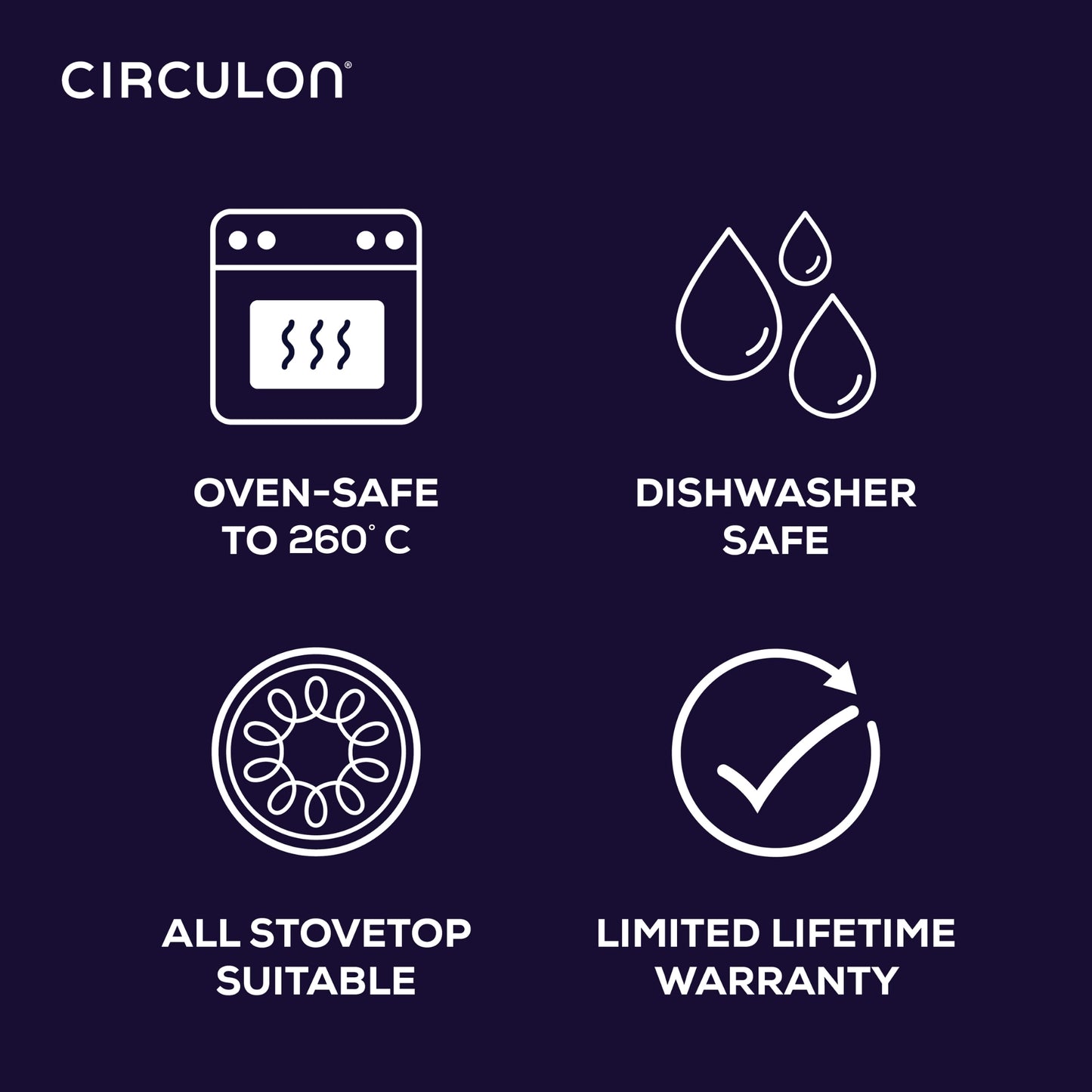 Circulon C-Series Hybrid Clad Stainless Steel Nonstick Induction Frypan 22cm