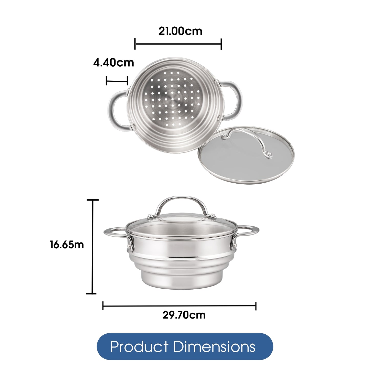 Universal Steamer With Lid 16/18/20cm