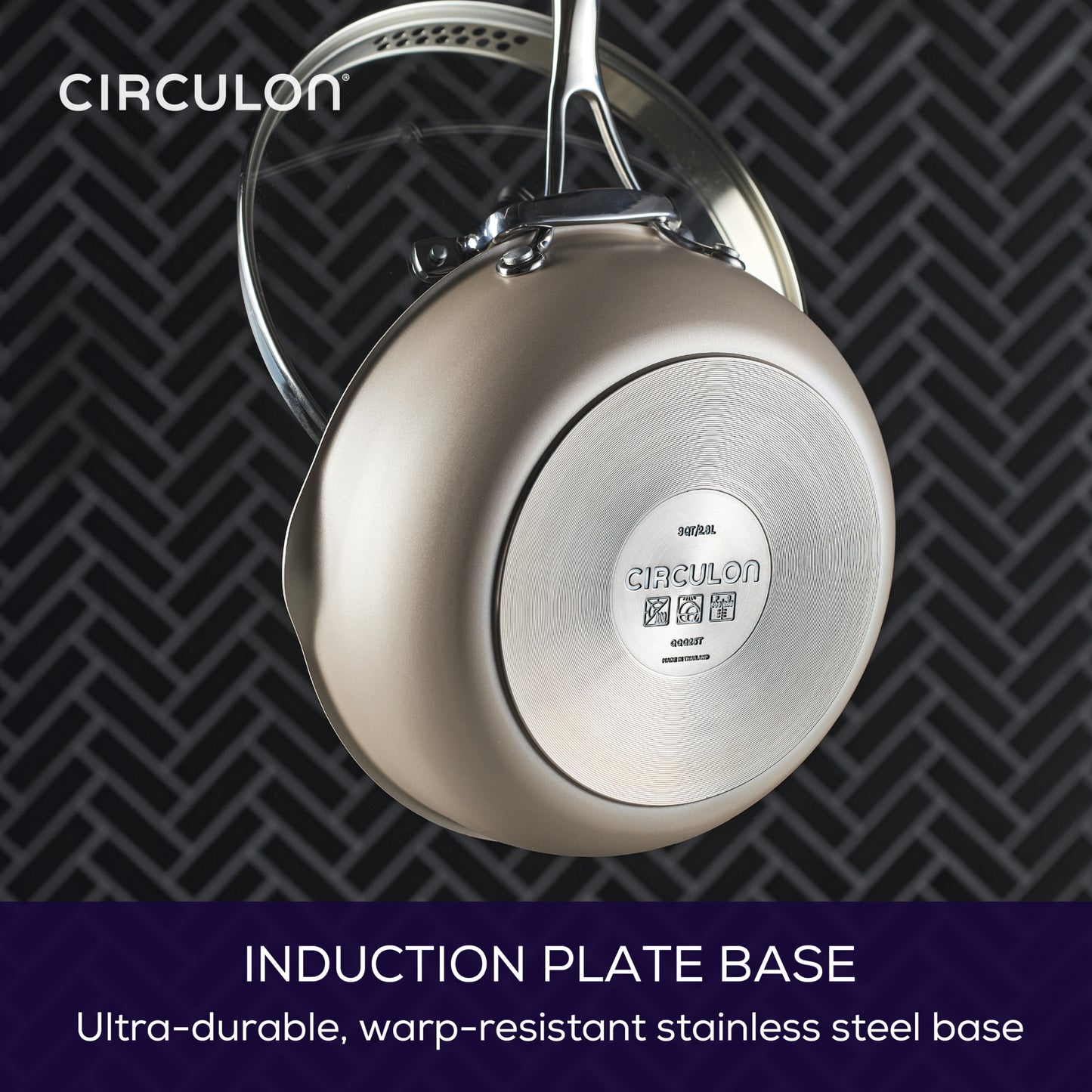 Circulon Infinity Pan With ScratchDefense Nonstick Induction Covered Multi-Pan With Tool/Lid Holder 24cm/2.8L