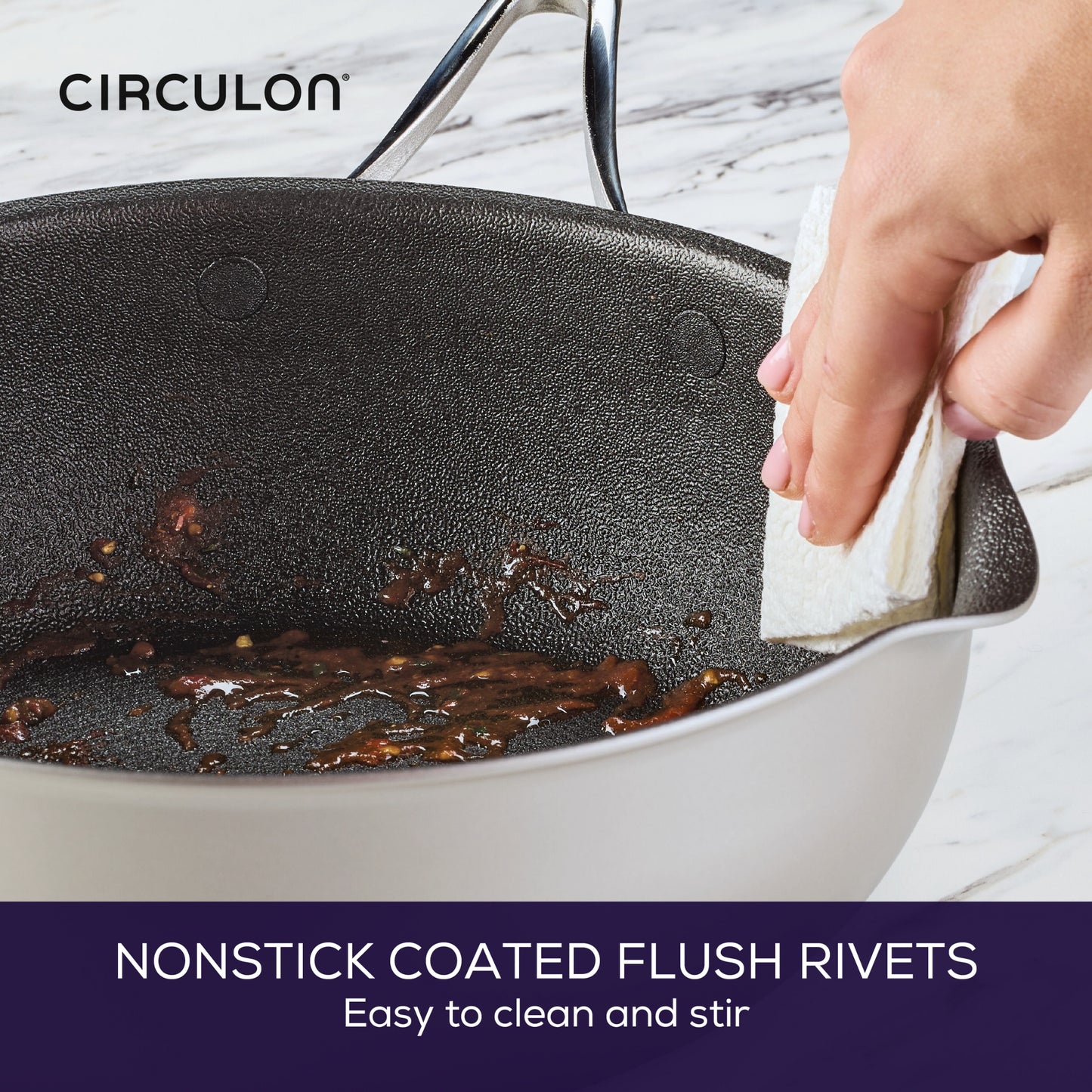 Circulon Infinity Pan With ScratchDefense Nonstick Induction Covered Multi-Pan With Tool/Lid Holder 24cm/2.8L