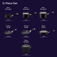 Circulon Symmetry Nonstick Induction 11 Piece Cookware Set Black