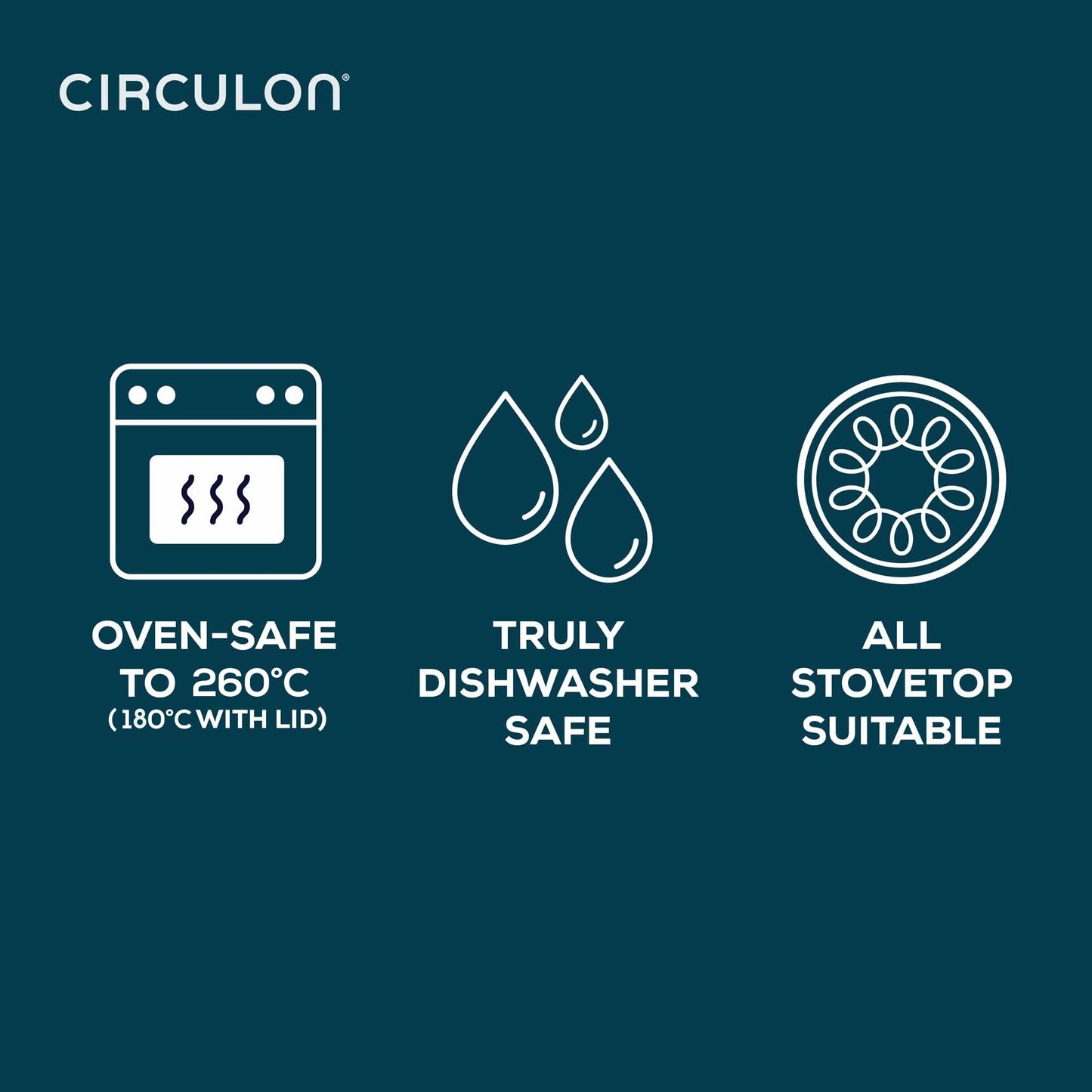 Circulon Halo With LaserDefense™ 30cm/4.7L Covered Sauté Pearl White