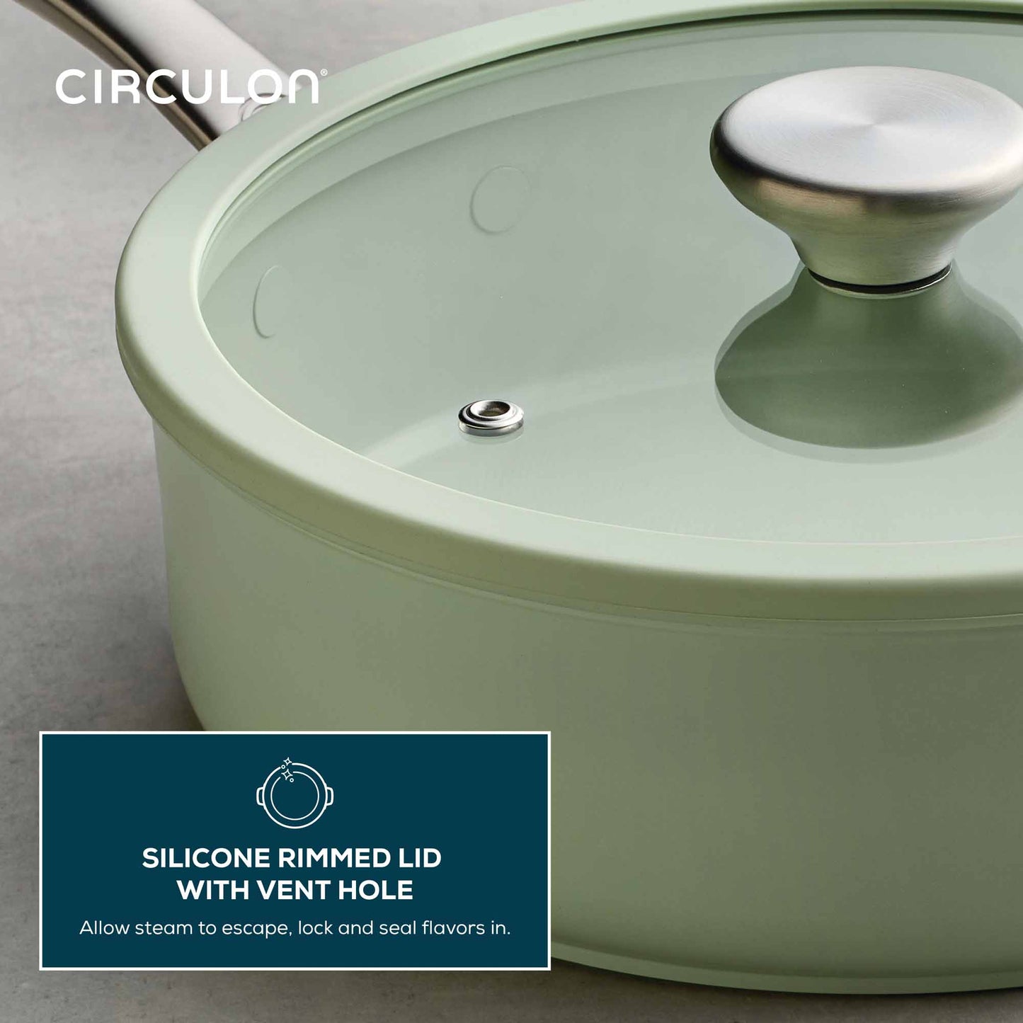 Circulon Halo With LaserDefense™ 11 Piece Cookware Set Sage Green