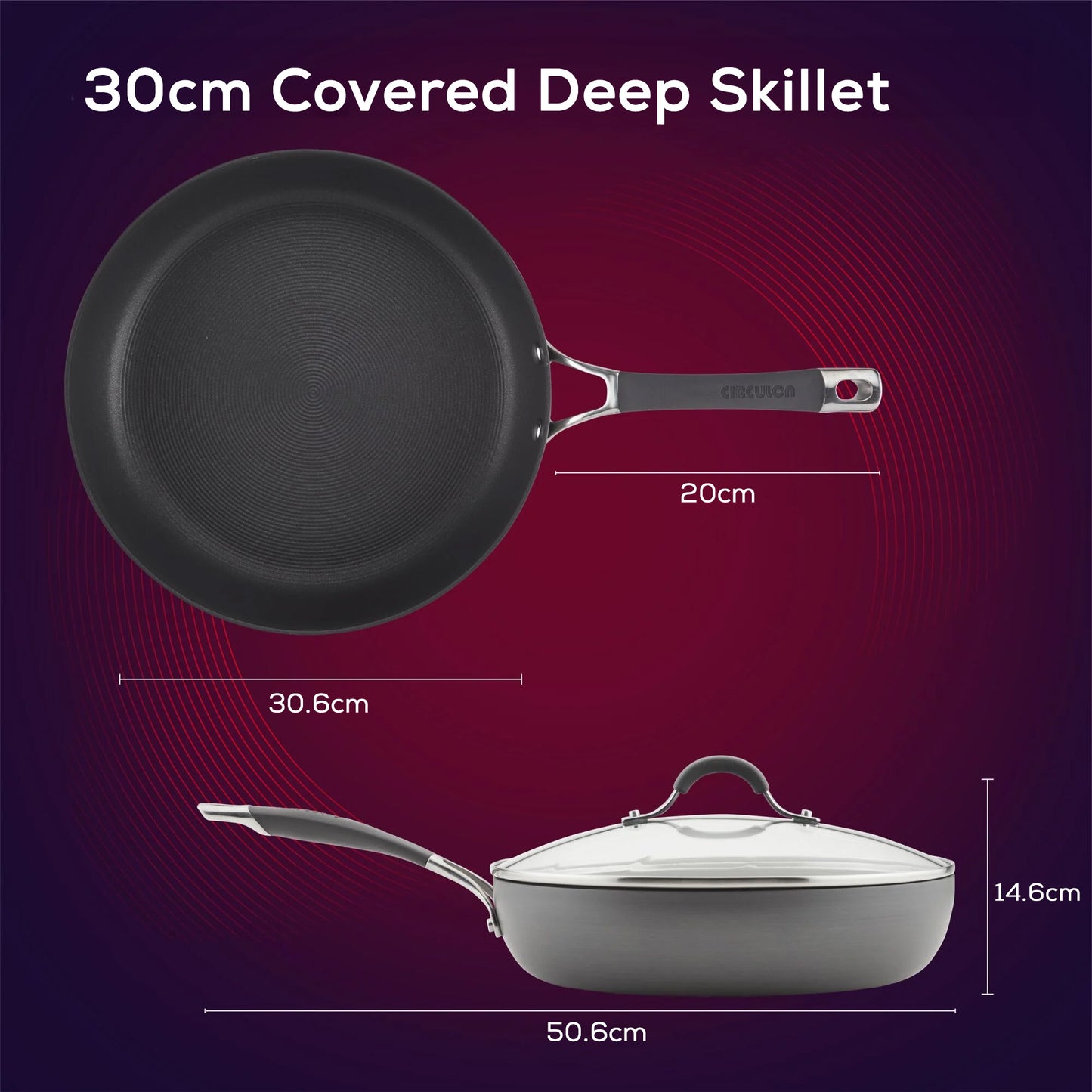 Circulon Radiance Nonstick Covered Deep Skillet 30cm
