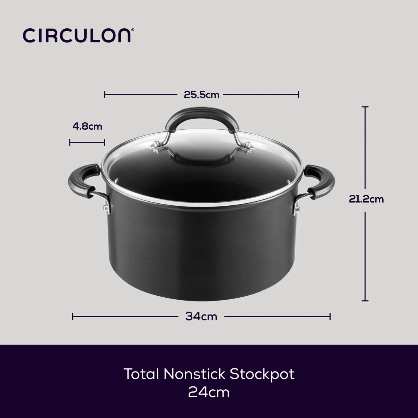 Circulon Total Nonstick Induction Stockpot 24cm/5.7L