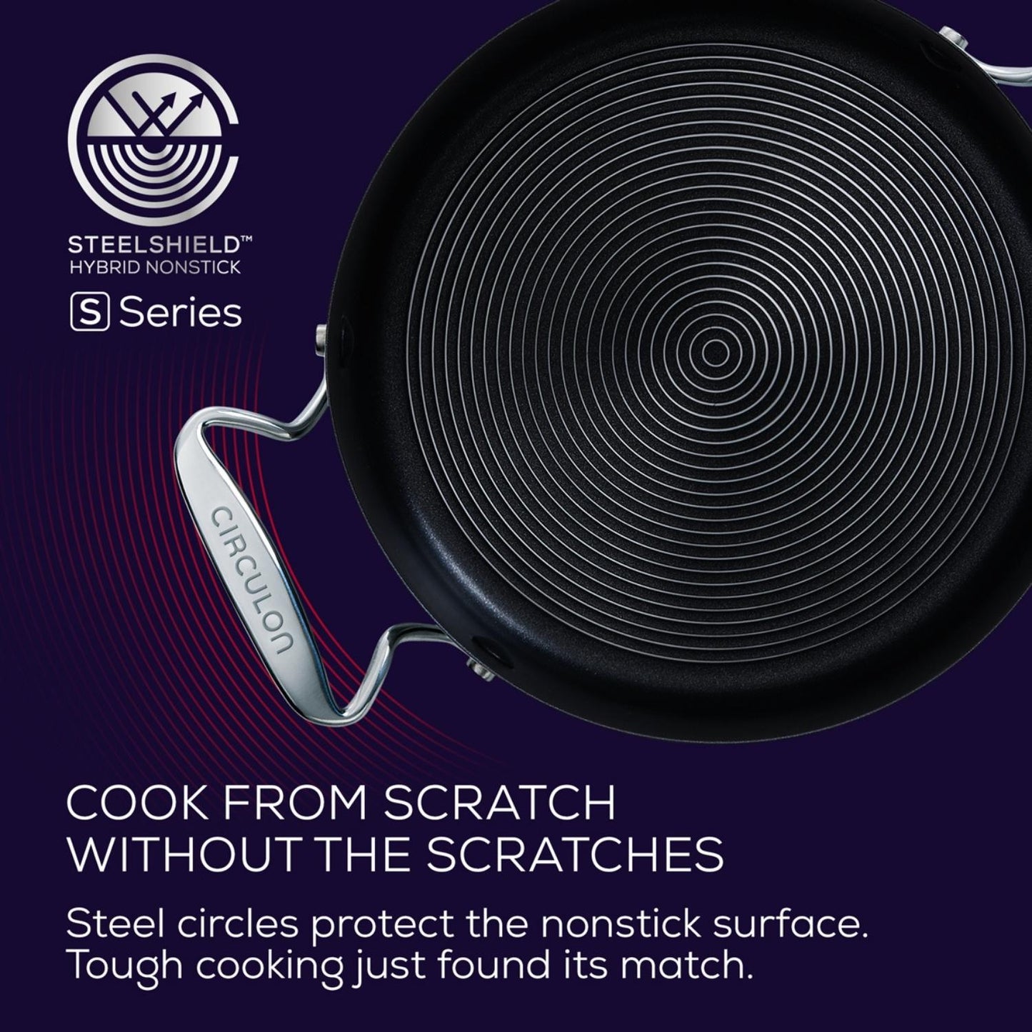 Circulon S-Series Nonstick Stainless Steel Induction Covered Saucepot 22cm/3.8L