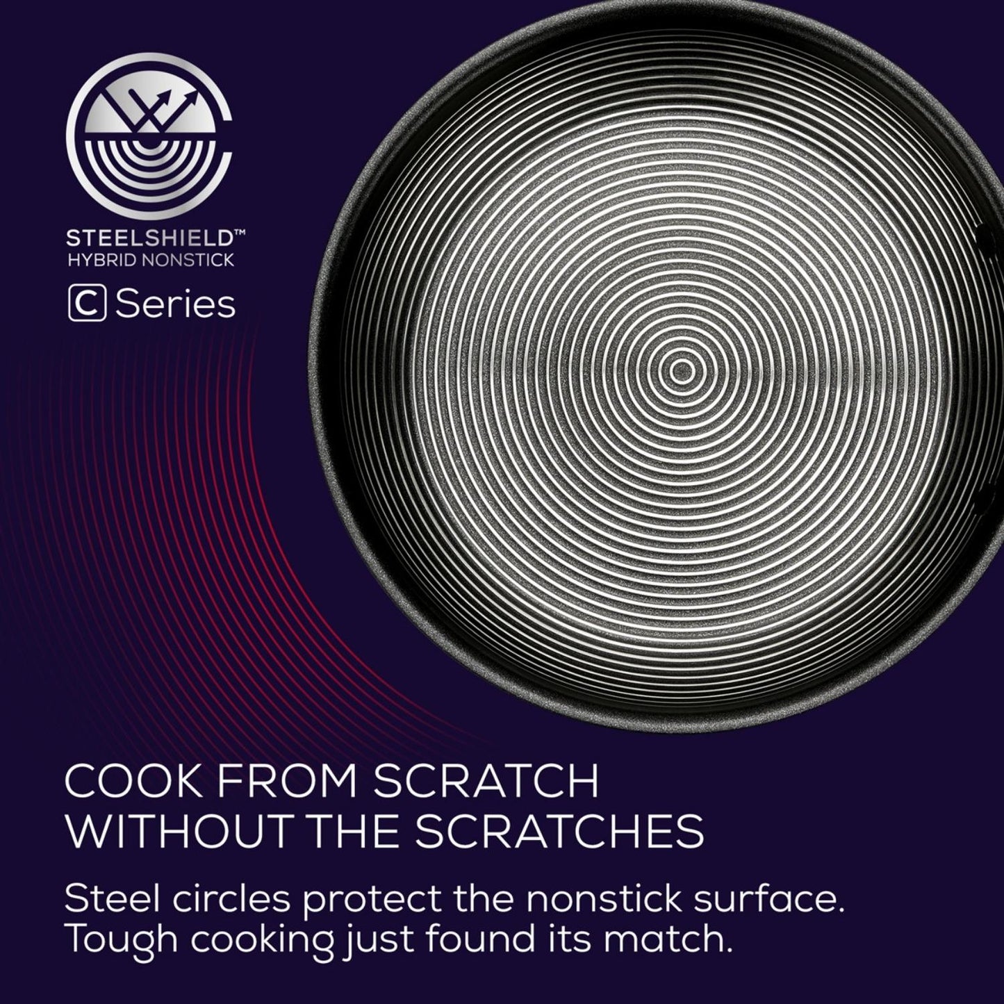 Circulon C-Series Nonstick Clad Stainless Steel Induction Covered Wok 36cm