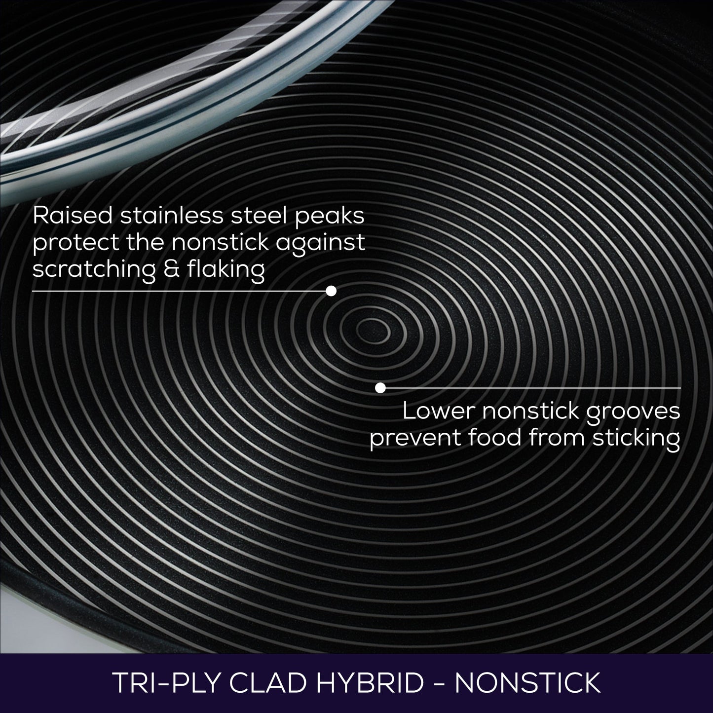 Circulon C-Series Hybrid Clad Stainless Steel Nonstick Induction Frypan 22cm