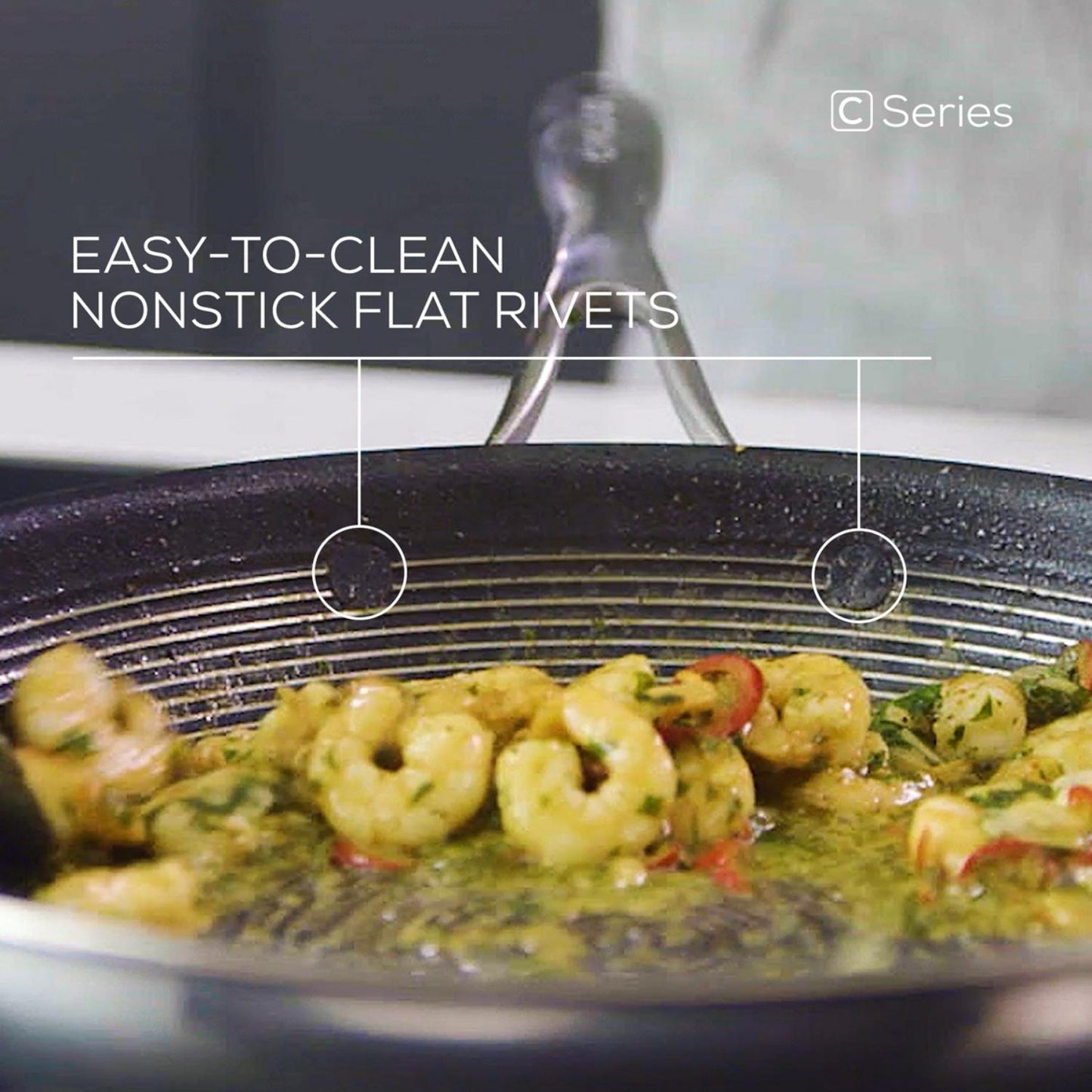 Circulon C-Series Hybrid Clad Stainless Steel Nonstick Induction 10 Piece Cookware Set With Utensils
