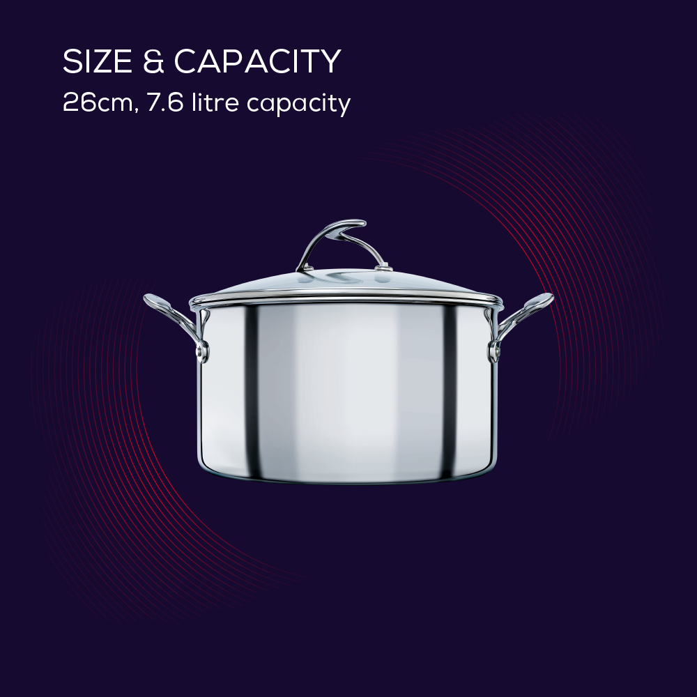 Circulon C-Series Hybrid Clad Stainless Steel Nonstick Induction Stockpot 26cm